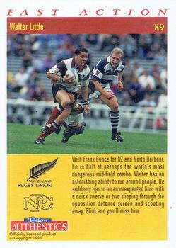 1995 Card Crazy Authentics Rugby Union NPC Superstars #89 Walter Little Back
